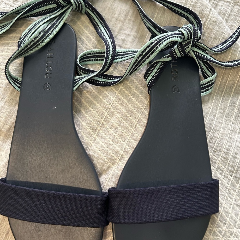 Women's Rothy's 'The Wrap' Sandal size 9.5 Discontinued Model–Collectible) navy - Picture 3 of 13